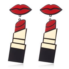 Fashion exaggerated punk hip-hop style acrylic sexy lipstick earrings wholesale