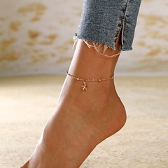 new fashion simple starfish metal alloy anklet for women wholesale