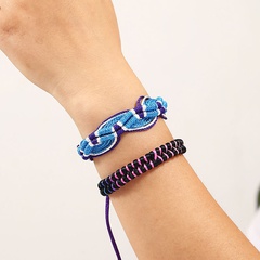 Bohemian hand-woven rope set two multi-layer bracelet for women