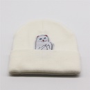 Cat vertical middle finger new autumn street knitted winter woolen hat wholesalepicture23