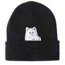 Cat vertical middle finger new autumn street knitted winter woolen hat wholesalepicture21