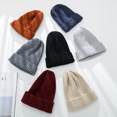 Pure color wild knit outdoor winter new thick warm woolen  hat cap