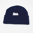 Cat vertical middle finger new autumn street knitted winter woolen hat wholesalepicture27