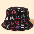 Printed butterfly hot selling summer new canvas Korean sun visor fisherman hat for womenpicture18