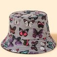 Printed butterfly hot selling summer new canvas Korean sun visor fisherman hat for womenpicture19
