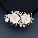beautiful flowers pearl comb handmade rhinestone comb bridal hair headdress wholesale nihaojewelrypicture7