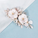 beautiful flowers pearl comb handmade rhinestone comb bridal hair headdress wholesale nihaojewelrypicture8
