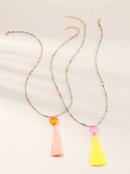 Fransen Halskette Mode grenz berschreitende europische und amerikanische Dekoration Love Star Fransen Halskette Hersteller Farbe Halskette 2 Kinder Halskettepicture14
