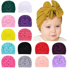 children's solid color hats bowknot caps solid color tire caps wholesale nihaojewelry