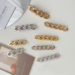 Korean sweet chain duckbill clip fashion metal frosted hairpin