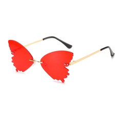 Neue Schmetterlings-Ozean-Linsen Mode-Sonnenbrille weibliche Persönlichkeit großer Rahmen hand gefertigte Diamant-Sonnenbrille im europäischen und amerikanischen Trend grenz überschreitend