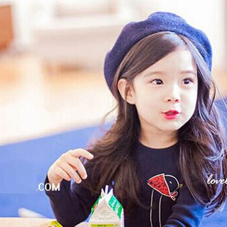 Children's solid color berets fashion pumpkin hats wholesale nihaojewelry NHTQ244989's discount tags