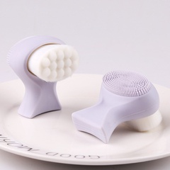 Fashion double-sided soft haired silicone face wash deep cleansing facial brush