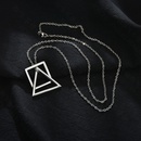 New hot sale Korea niche geometric threedimensional triangle square necklacepicture12