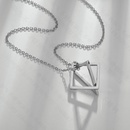 New hot sale Korea niche geometric threedimensional triangle square necklacepicture13