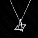 New hot sale Korea niche geometric threedimensional triangle square necklacepicture14