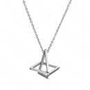 New hot sale Korea niche geometric threedimensional triangle square necklacepicture15