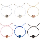 Korean crystal peach heart multicolor rope imitation natural stone bracelet wholesalepicture11