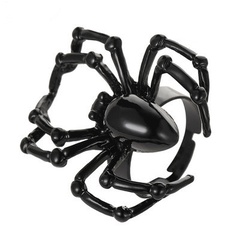 new Halloween props ring black spider ring wholesale