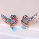 Fashion full diamond peak bird tassel retro animal womens alloy earringspicture8