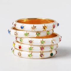 nueva moda damas anillo de cobre engrasado en forma de corazón al por mayor nihaojewelry