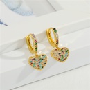 Fashion microinlaid love color zircon palm exquisite diamondset eyes tassel small copper earringspicture9