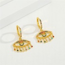 Fashion microinlaid love color zircon palm exquisite diamondset eyes tassel small copper earringspicture10