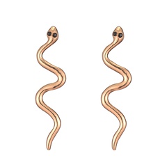 geometric earrings simple linear snake diamond earrings wholesale nihaojewelry