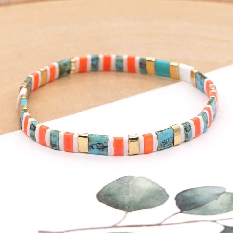 InternetPromi hand gefertigte Perlen im europischen und amerikanischen Sommers til Bhmischer Strand stil Farbe Tila Reis perlen Armband Frauen