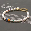Fashion niche baroque natural freshwater pearl wild rainbow imported Miyuki rice bead braceletpicture15