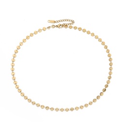 fashion simple 316L titanium steel chain goldplated clavicle chain necklace for womenpicture12