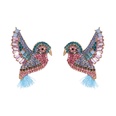 Fashion full diamond peak bird tassel retro animal womens alloy earringspicture12