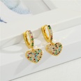 Fashion microinlaid love color zircon palm exquisite diamondset eyes tassel small copper earringspicture15