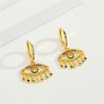 Fashion microinlaid love color zircon palm exquisite diamondset eyes tassel small copper earringspicture14