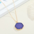 Fashion minimalist natural stone round sun flower pendant resin Korean necklacepicture16
