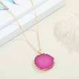 Fashion minimalist natural stone round sun flower pendant resin Korean necklacepicture18