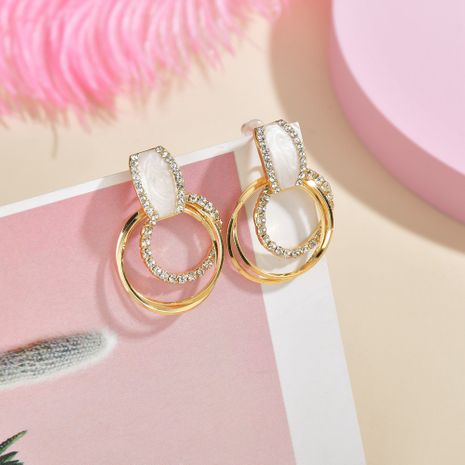 Leichte Luxus minimalist ische neue Dongdaemun Zirkon Ohrringe Temperament 925 Tremella Nadel klassische Kreis Ohrringe Ohrringe Frauen's discount tags