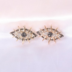Diamond Devil's Eye Stud Fashion women's Exaggerated Alloy Earrings