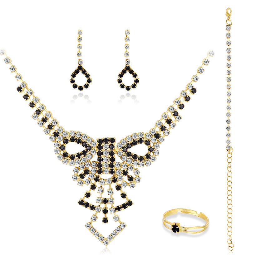 Bijoux Fantaisie Parures Bijoux | Nouveau Collier De Diamants En Alliage De Mode Marie Boucles D39oreilles Ensemble De Trois Pices - DD59707