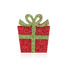 Nuevos adornos Venta caliente Caja de regalo de Navidad de dibujos animados Broche de fieltro al por mayor nihaojewelry