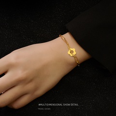Fashion Wild golden Adjustable Titanium Steel Bracelet for women Jewelry