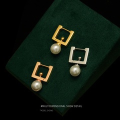 Korean pearl  three-wear method Chinese Valentine's Day earrings wholesale nihaojewelry
