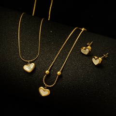 Fashion Women's Heart Shell Necklace earrings  for women
