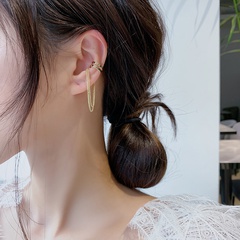 Fashion Korean multi-layer chain tassel no pierced ladies long ear clip alloy earrings