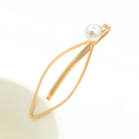 nouveau style simple perle dames clip côté or épingle à cheveux en gros nihaojewelry NHDP246047's discount tags
