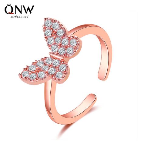 new butterfly ring fashion people simple opening adjustable ring Wholesale nihaojewelry's discount tags