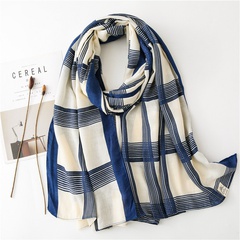 New Korean spring fashion thin women's cotton and linen shawl sunscreen silk scarf