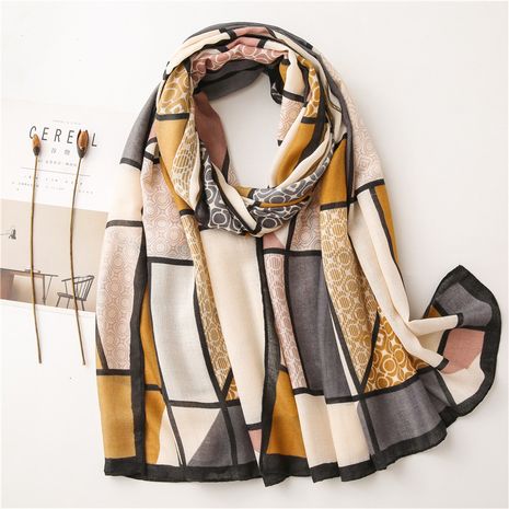 Nueva bufanda de engrosamiento salvaje de doble uso de algodón y lino coreano fino de otoño's discount tags