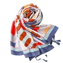 Sunscreen shawl spring new wild beach towel color cotton candy cotton and linen scarfpicture17