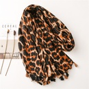 Nueva bufanda de lino de algodn de doble uso con estampado de leopardo salvaje coreano fino de moda de inviernopicture8